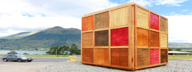 vernacular architecture, indigenouse architecture, totora cube, Woven house in Ecuador, Archquid think-act tank, Totora's Cube, Ecuador, multi-use space, Totora plant, traditional weaving techniques, green architecture