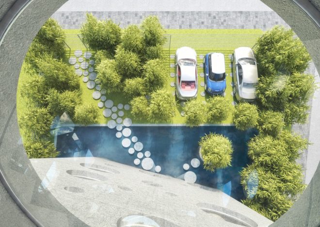Y House by MVRDV, MVRDV in Tainan, Y House in Tainan, Feng Shui in architecture, concrete sculptural house, rooftop pool villa in Taiwan