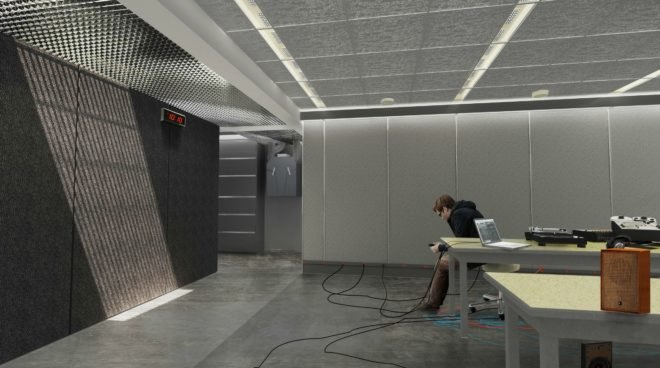 Zero Energy, Red Hook Studio, passive house music studio, passive houses nyc, passive building, green building, R-25 walls, R-100 roof, triple-pane windows, heat recovery ventilation, air-source heat pump, resilient building, green building materials,