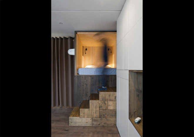 35 square meter apartment by Studio Bazi, Alireza Nemati apartment, space saving design for a small apartment, space saving custom furniture, space saving bed and storage, Studio Bazi self designed apartment, tiny apartment designs