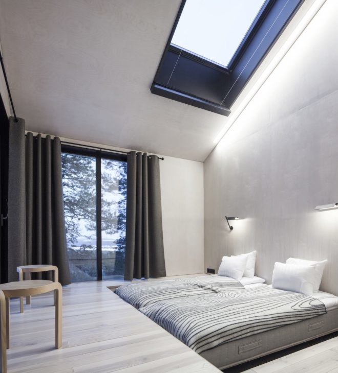 7th room in treehotel, 7th room by Snøhetta, Treehotel northern lights, Snøhetta and Treehotel, Treehotel in Sweden, elevated timber cabin in the forest,