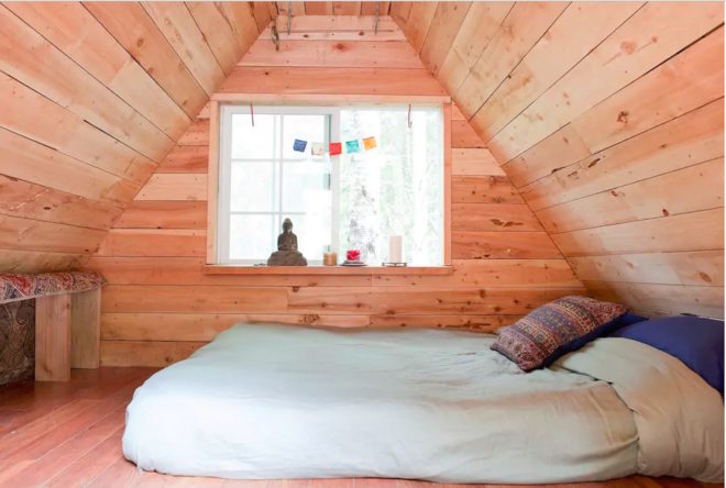 off-grid vacation, off-grid tiny home, A-frame, vacation tiny home