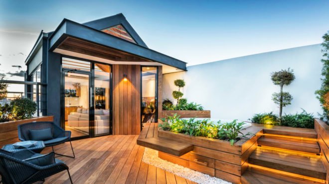 ANA arquitectura, hut in the sky, rooftop gardens, green rooftops, small spaces, tiny homes, deck design, rooftop gardens, santo domingo architecture, interior design, wood siding, garden spaces,