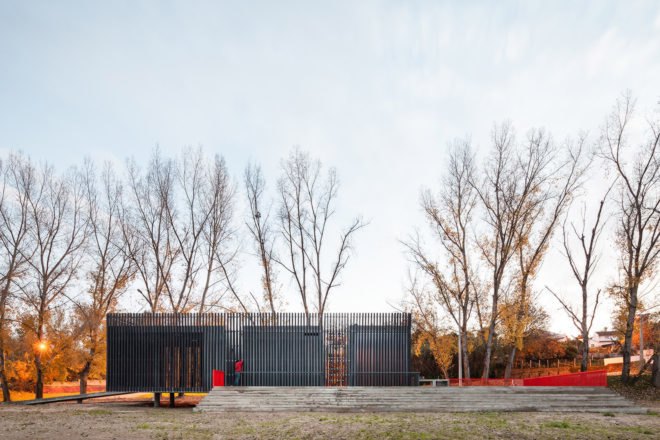 Alvega Canoeing Center by atelier mob, Alvega Canoeing Center, canoeing center architecture, tagus River architecture, recycled plastic profiles architecture, raised architecture in flood zones