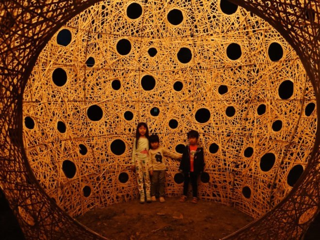 Beside by Cheng-Tsung Feng, Beside art installation in Hsinchu, bamboo art installation, bamboo art sculpture in taiwan, contemporary bamboo weaving, bamboo weaving sculpture, Cheng-Tsung Feng art, Cheng-Tsung Feng bamboo weaving, Beside in Teng Yu-Hsien Music Culture Park