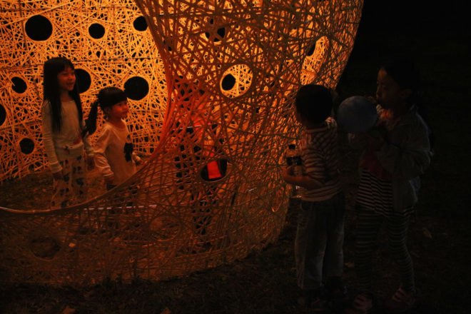 Beside by Cheng-Tsung Feng, Beside art installation in Hsinchu, bamboo art installation, bamboo art sculpture in taiwan, contemporary bamboo weaving, bamboo weaving sculpture, Cheng-Tsung Feng art, Cheng-Tsung Feng bamboo weaving, Beside in Teng Yu-Hsien Music Culture Park