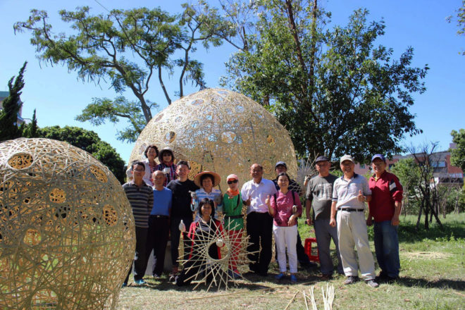 Beside by Cheng-Tsung Feng, Beside art installation in Hsinchu, bamboo art installation, bamboo art sculpture in taiwan, contemporary bamboo weaving, bamboo weaving sculpture, Cheng-Tsung Feng art, Cheng-Tsung Feng bamboo weaving, Beside in Teng Yu-Hsien Music Culture Park