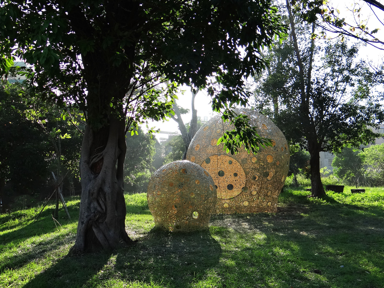 Beside by Cheng-Tsung Feng, Beside art installation in Hsinchu, bamboo art installation, bamboo art sculpture in taiwan, contemporary bamboo weaving, bamboo weaving sculpture, Cheng-Tsung Feng art, Cheng-Tsung Feng bamboo weaving, Beside in Teng Yu-Hsien Music Culture Park