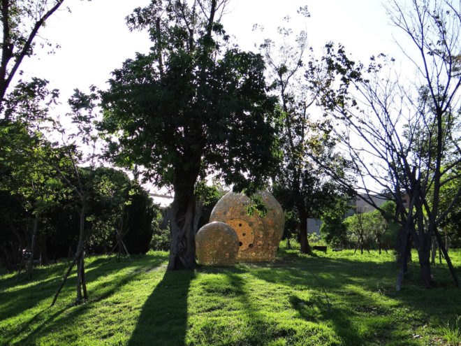 Beside by Cheng-Tsung Feng, Beside art installation in Hsinchu, bamboo art installation, bamboo art sculpture in taiwan, contemporary bamboo weaving, bamboo weaving sculpture, Cheng-Tsung Feng art, Cheng-Tsung Feng bamboo weaving, Beside in Teng Yu-Hsien Music Culture Park