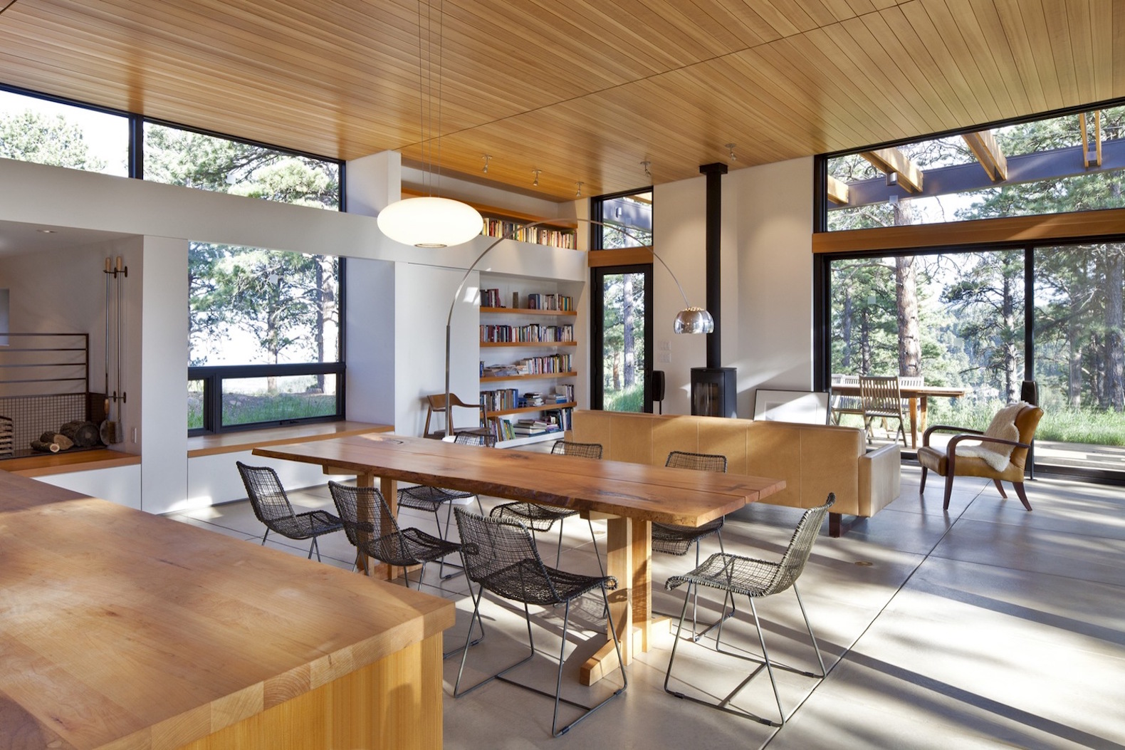 Boulder Cabin by Dynia Architects, contemporary boulder cabin, cabin with views of Flatiron, cabin with minimal site impact, minimize energy use cabin, weathered steel cladding, site specific cabin design, modern cabin design, contemporary timber cabin, steel clad cabin