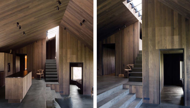 Geilo Cabin, Lund Hagem Architects, Norway, ski resort, concrete, timber, pitched roof, courtyard, green architecture, natural light
