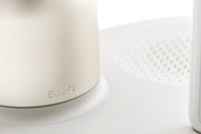 ElliQ, Intuition Robotics, Yves Behar, robot companion, house robot, seniors, senior citizens, assistive technology, London Design Museum, AI, artificial intelligence