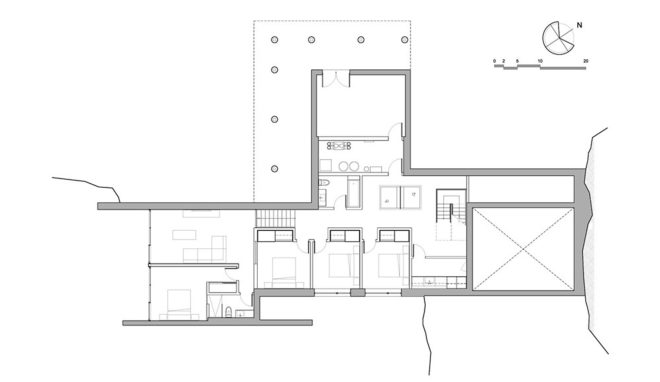 Estrade Residence, MU Architecture, green roof, Quebec, Canada, cedar, wooden cladding, locally sourced materials, green architecture, terrace