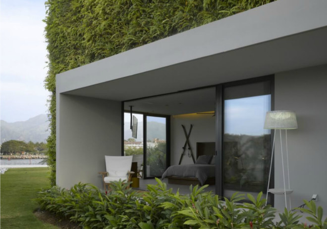 Ezequiel Farca Architects, Vallarta House, homes in puerta vallarta, green roofs, green walls, living walls, vertical living walls, green rooftop, seaside homes, seaside architecture, interior design, mexican architecture, home design, natural materials, passive heating, passive cooling, passive design, sustainable design,