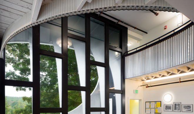 LineSync Architecture, Hampshire Country School, green renovation, New Hampshire, energy efficiency, green school, natural light, green architecture, wood pellets