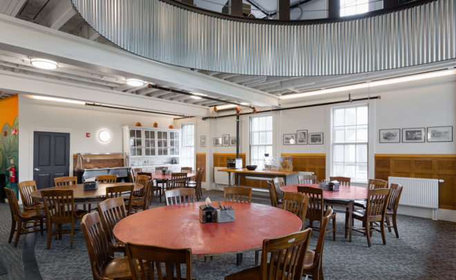 LineSync Architecture, Hampshire Country School, green renovation, New Hampshire, energy efficiency, green school, natural light, green architecture, wood pellets
