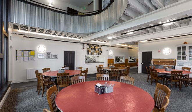 LineSync Architecture, Hampshire Country School, green renovation, New Hampshire, energy efficiency, green school, natural light, green architecture, wood pellets