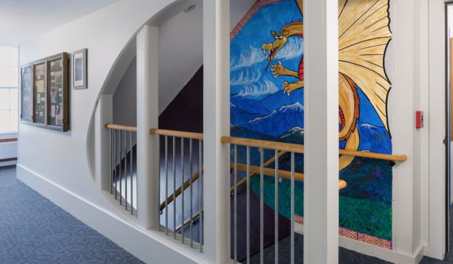 LineSync Architecture, Hampshire Country School, green renovation, New Hampshire, energy efficiency, green school, natural light, green architecture, wood pellets