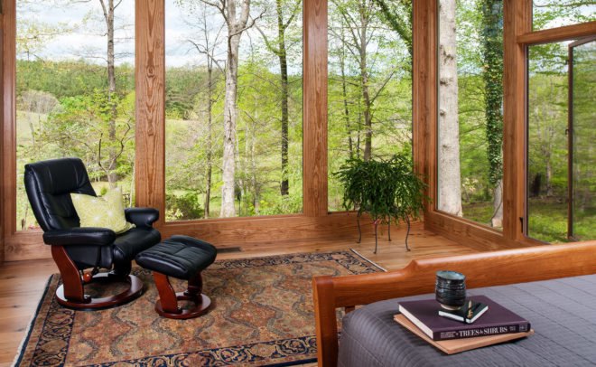 Thrive Architecture, Hickory House, green renovation, Virginia, cedar cladding, cedar, timber cladding, from locally sourced wood, green architecture, LEED lighting, low-flow plumbing