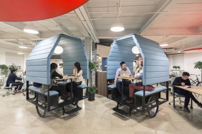 Sliced House by People’s Architecture Office, Xiaozhu office by People’s Architecture Office, Xiaozhu Sliced House, Xiaozhu Beijing office, People’s Industrial Design Office, People’s Industrial Design Office custom furniture, tricycle house,