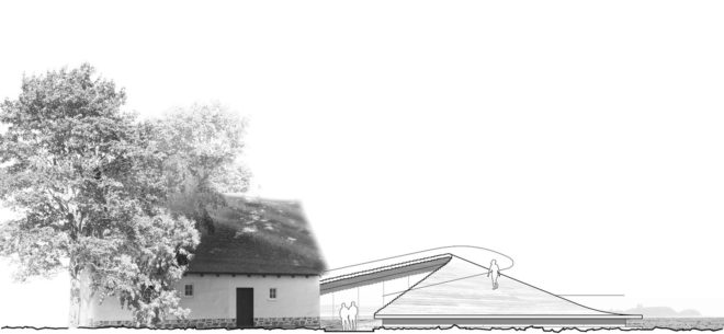 Kalø Castle Visitor Center by Arkitema Architects, Mols Bjerge National Park visitor center, Kalø Castle ruins new visitor center, Kalø Castle Visitor Center, hill-shaped architecture visitor center