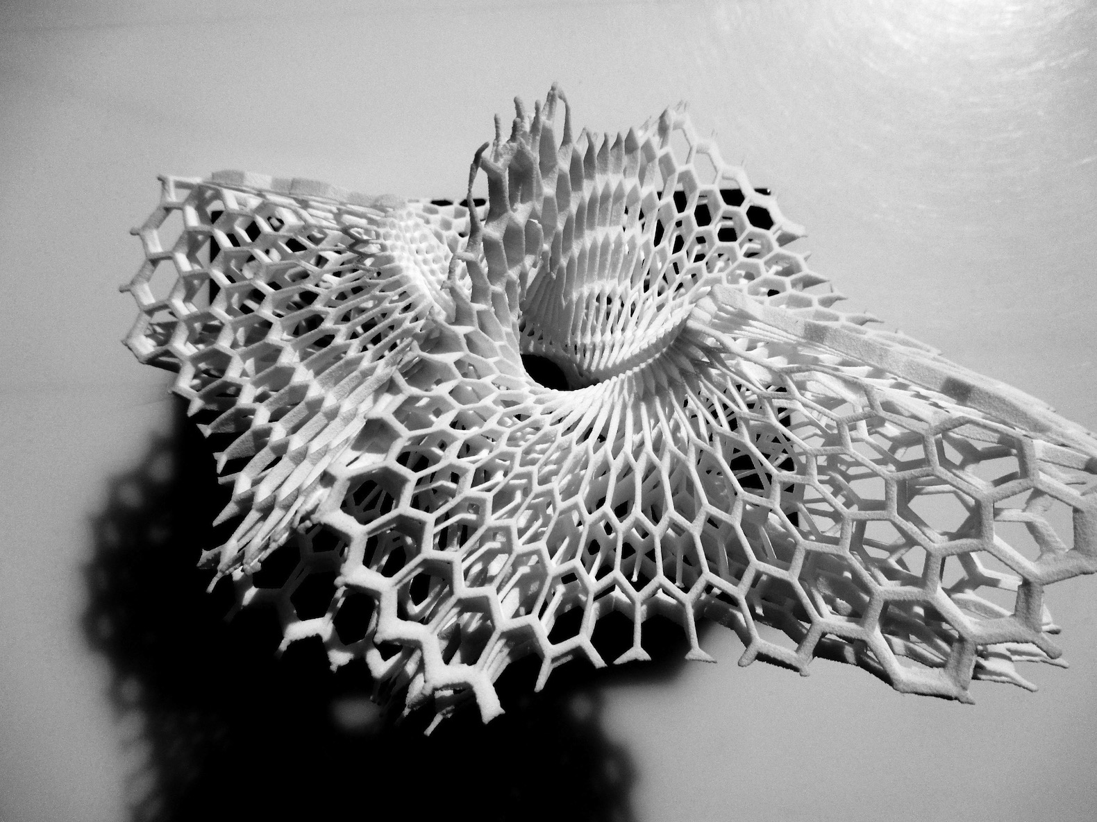Lace LED by Margot Krasojević, 3D printed lamp, 3D printed LED light diffuser, Lace LED, 3d printed Lace LED, 3d printed lighting