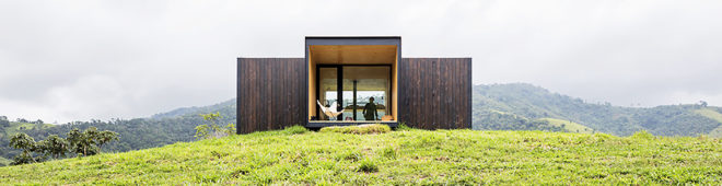 Casas de Catuçaba cabins, Fazenda Catuçaba AirBnB, MINIMOD Airbnb, Serra do Mar State Park hotel, Serra do Mar State Park cabins, Minimod in Brazil, Minimod at Fazenda Catuçaba, MINIMOD Catuçaba, off grid AirBnB rental, prefabricated eco cabin