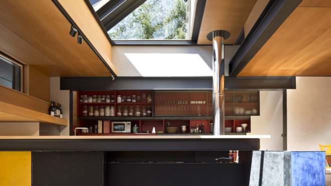 Murphy House, Richard Murphy Architects, solar power, Edinburgh, monopitch, solar panels, photovoltaic cells, rainwater harvesting, shutters, irrigation, grey water, grey water storage, green architecture