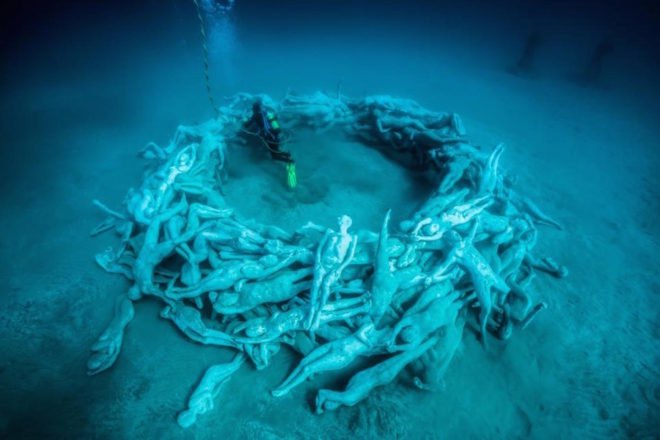 Museo Atlantico, Museo Atlantico installations, Museo Atlantico opening, Museo Atlantico by Jason de Caires Taylor, artificial reef museum, underwater museum, Europe underwater museum, Human Gyre underwater, Lanzarote underwater museum