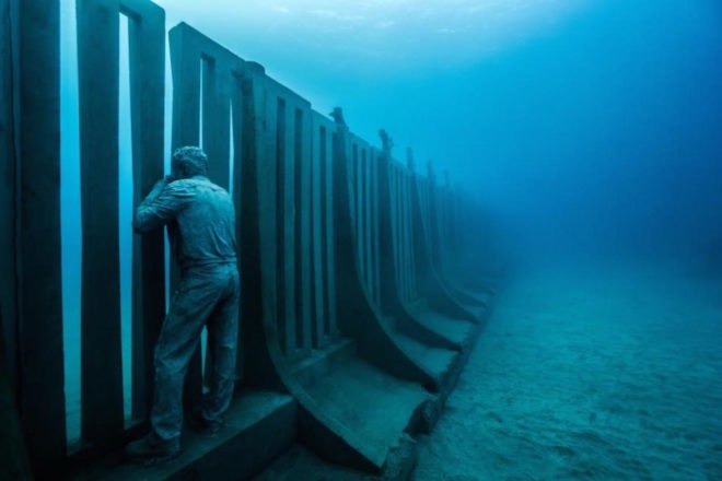 Museo Atlantico, Museo Atlantico installations, Museo Atlantico opening, Museo Atlantico by Jason de Caires Taylor, artificial reef museum, underwater museum, Europe underwater museum, Human Gyre underwater, Lanzarote underwater museum
