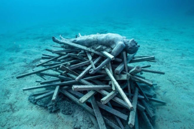 Museo Atlantico, Museo Atlantico installations, Museo Atlantico opening, Museo Atlantico by Jason de Caires Taylor, artificial reef museum, underwater museum, Europe underwater museum, Human Gyre underwater, Lanzarote underwater museum