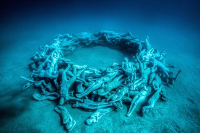 Museo Atlantico, Museo Atlantico installations, Museo Atlantico opening, Museo Atlantico by Jason de Caires Taylor, artificial reef museum, underwater museum, Europe underwater museum, Human Gyre underwater, Lanzarote underwater museum