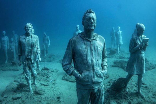 Museo Atlantico, Museo Atlantico installations, Museo Atlantico opening, Museo Atlantico by Jason de Caires Taylor, artificial reef museum, underwater museum, Europe underwater museum, Human Gyre underwater, Lanzarote underwater museum