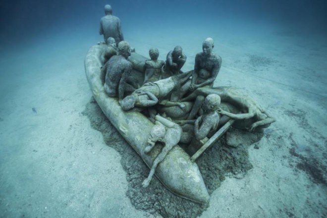 Museo Atlantico, Museo Atlantico installations, Museo Atlantico opening, Museo Atlantico by Jason de Caires Taylor, artificial reef museum, underwater museum, Europe underwater museum, Human Gyre underwater, Lanzarote underwater museum