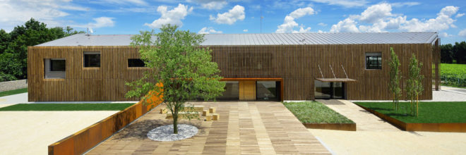 MADE Associati Architetti, New BIO Winery, beechwood-clad winery in Italy, organic wine production in Italy, Treviso BIO winery