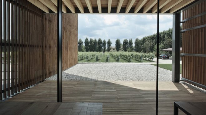 MADE Associati Architetti, New BIO Winery, beechwood, timber cladding, winery, Italy, organic wine, green architecture, wooden planks, timber façade, green renovation, biodiversity, locally sourced timber, sustainably harvested wood