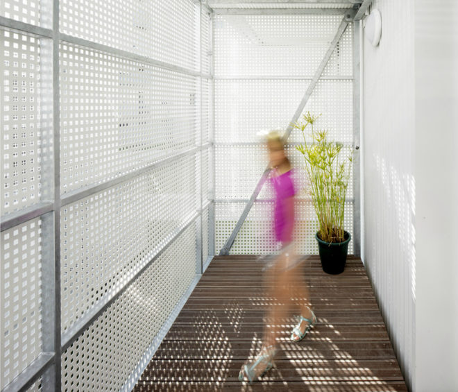 Poggi + More, More Architecture, social housing, white clouds social housing, social design, urban design, architecture, green design, community-focused design, low income housing, block homes, screen balconies, french social housing, urban architecture
