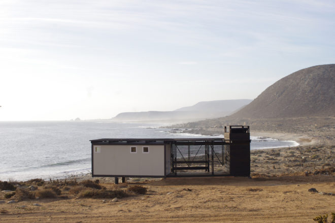 health clinic in Caleta El Sauce, off grid Caleta El Sauce, off grid health clinic, prefabricated health clinic, health clinic architecture, solar powered health clinic, Rural Health Clinic by SAA arquitectura + territorio