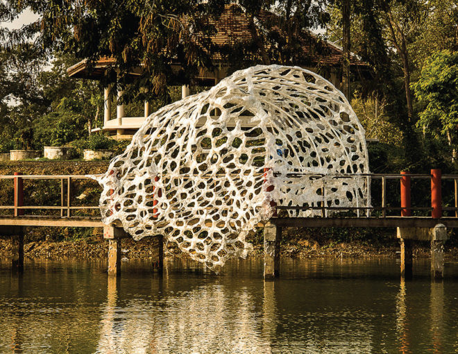 Self-Ornamentalize by VINN PATARARIN, Self-Ornamentalize by FAHPAV, Self-Ornamentalize installation, Self-Ornamentalize pavilion, Compeung art installations, Doisakt art installation, recycled plastic bottle pavilion, plastic bottle installation, plastic bottle art