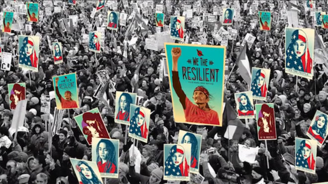 Shepard Fairey, Ernesto Yerena, Jessica Sabogal, We the People, Donald Trump, Donald Trump inauguration, resistance posters, from hope to nope, Amplifier Foundation, creative resistance, art for social change, protest art, protest design