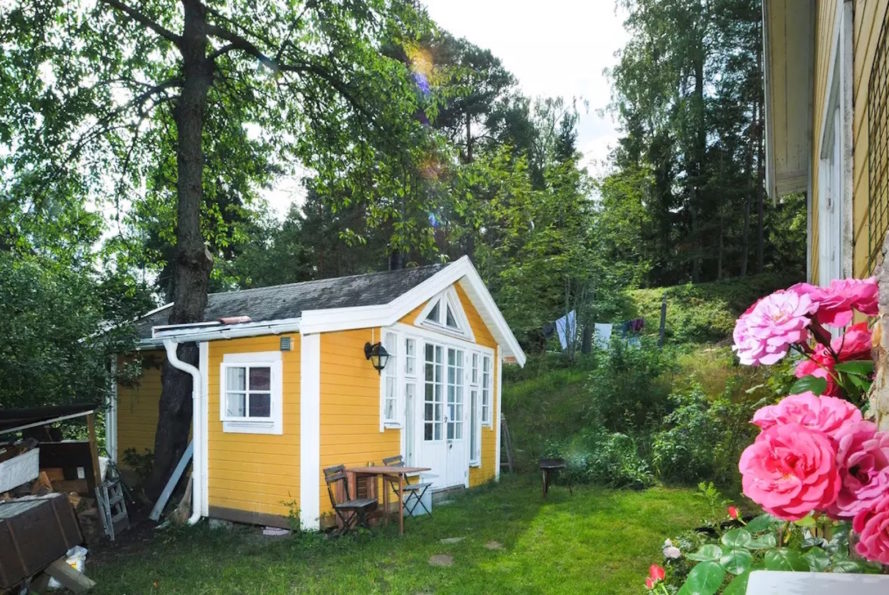 Swedish tiny home, vacation tiny home, tiny home living, writer's cabin