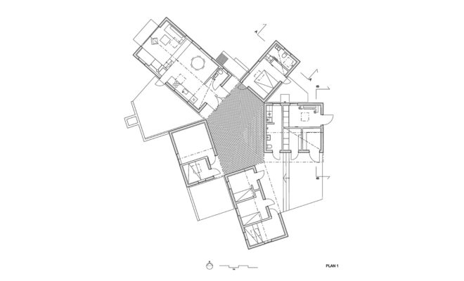 Summer house, Denmark, Jarmund/Vigsnæs Arkitekter, summerhouse, pitched roof, green architecture, aluminium, courtyard, gable, corrugated metal