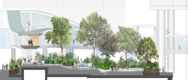 Taikoo Place by Gustafson Porter + Bowman, Taikoo Place in Hong Kong Taikoo Place park, LEED Platinum Taikoo Place, Hong Kong green space, Hong Kong park, Hong Kong native species, Hong Kong landscape architecture