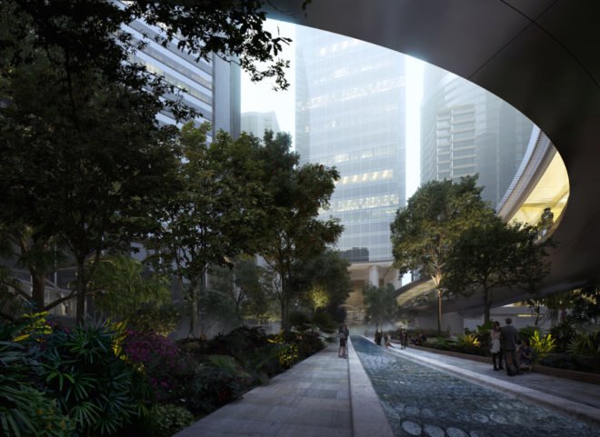 Taikoo Place by Gustafson Porter + Bowman, Taikoo Place in Hong Kong Taikoo Place park, LEED Platinum Taikoo Place, Hong Kong green space, Hong Kong park, Hong Kong native species, Hong Kong landscape architecture