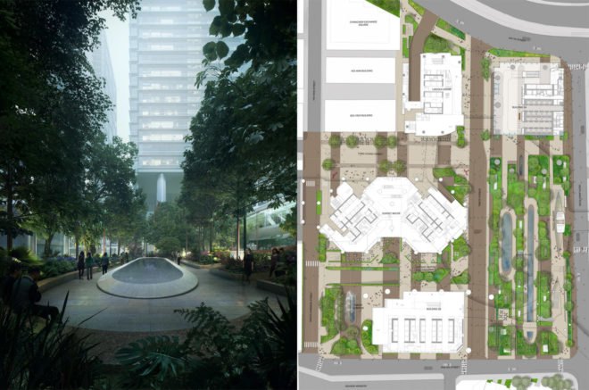 Taikoo Place by Gustafson Porter + Bowman, Taikoo Place in Hong Kong Taikoo Place park, LEED Platinum Taikoo Place, Hong Kong green space, Hong Kong park, Hong Kong native species, Hong Kong landscape architecture