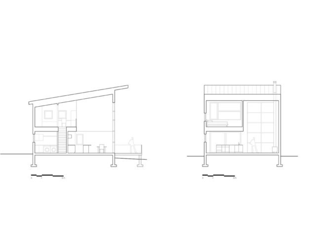 Wood Duck by Atelier l'Abri, Wood Duck self build project, Wood Duck in Bolton, Wood Duck architecture, self built cabin, cost effective cabin design, hemlock spruce cabin, hemlock spruce building material
