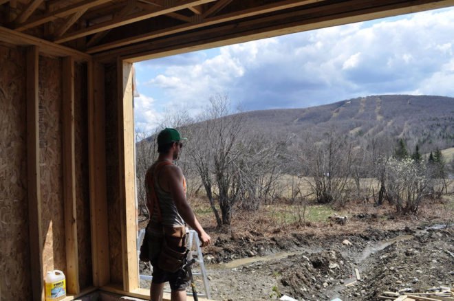 Wood Duck by Atelier l'Abri, Wood Duck self build project, Wood Duck in Bolton, Wood Duck architecture, self built cabin, cost effective cabin design, hemlock spruce cabin, hemlock spruce building material
