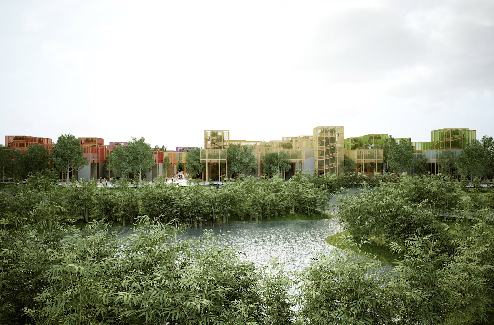 Thousand Yards pavilion, Thousand Yards by Penda, Thousand Yards expo pavilion for Vanke, Vanke and penda, International Horticultural Expo 2019, International Horticultural Expo 2019 pavilion