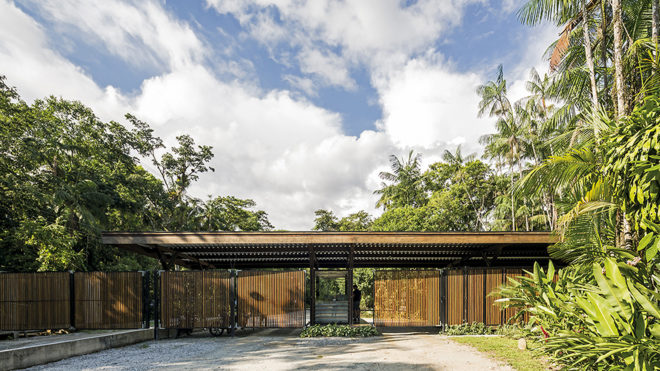 Una Pavilion, Apiacás Arquitetos, wooden pavilion, pavilion, Brazil, modular architecture, Sao Paulo, green architecture, rainforest, modules, wood furniture
