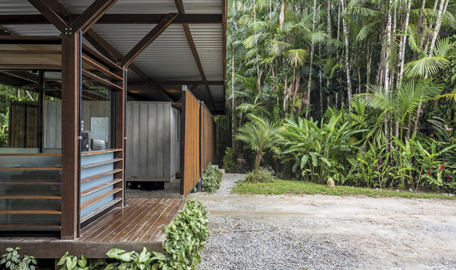 Una Pavilion, Apiacás Arquitetos, wooden pavilion, pavilion, Brazil, modular architecture, Sao Paulo, green architecture, rainforest, modules, wood furniture